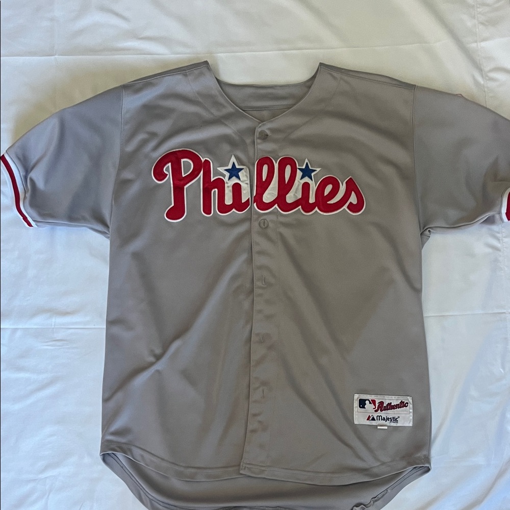 Majestic Ryan Howard Gray Phillies Kids Jersey
